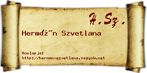 Hermán Szvetlana névjegykártya